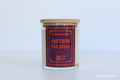 Moodcraft 'After Glow' candle with a wooden lid on a white background